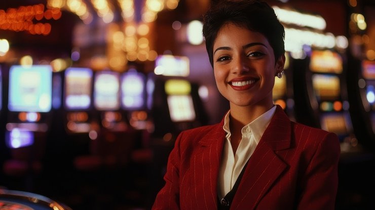 Meja Teen Patti dengan dealer dan interface permainan slot711